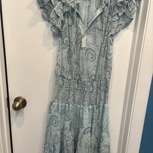 Elan Blue Paisley Dress size small